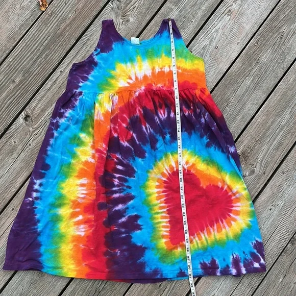 Tie-Dyed babydoll style dress Girls L - Picture 6 of 6